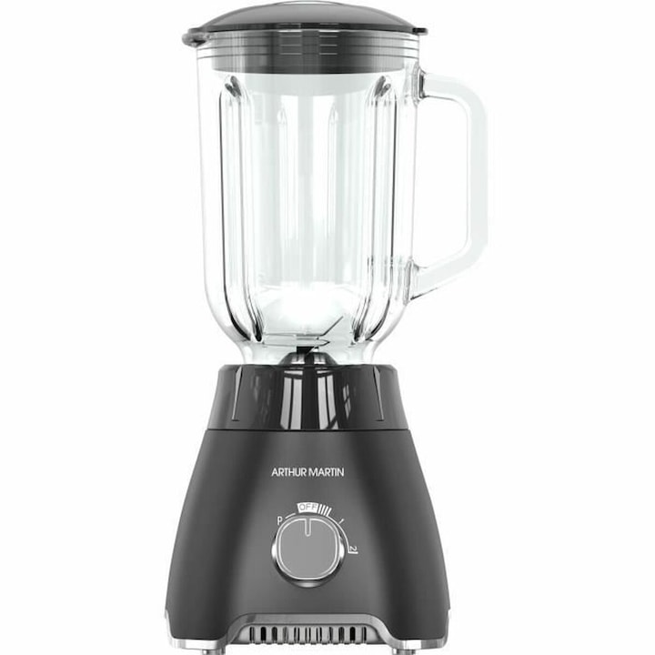 Blender DacEnergy©, 800 W, 3 functii suplimentare - zdrobirea ghetii, smoothie si pulsatie, protectie la supraincalzire, protectie impotriva asamblarii incorecte, 1, 5 l, negru