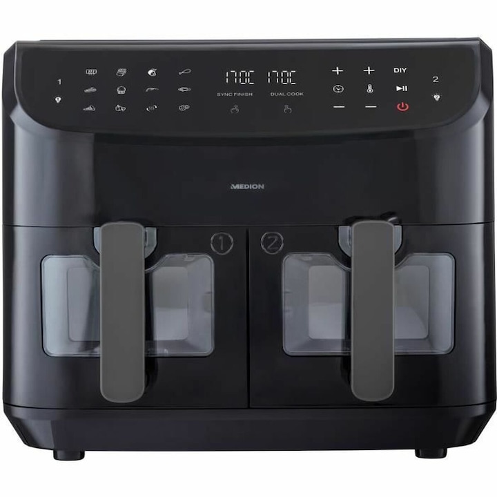 Friteuza Extralink Home SJ-520, 5.2L, 1600W, digitala, neagra