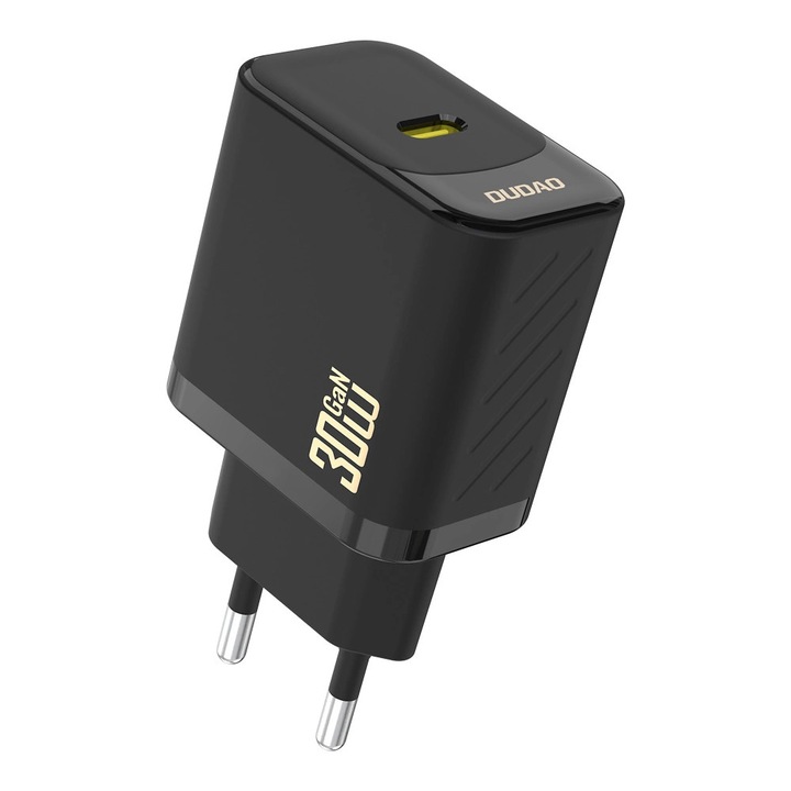 Dudao A27P 30W PD GaN USB-C töltő, kompakt, fekete