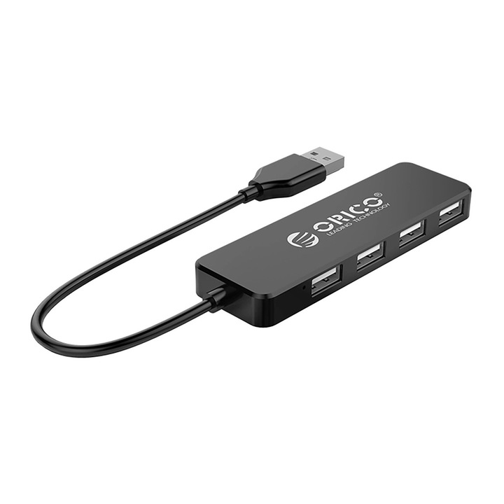 Orico FL01 USB хъб, 4 x USB-A, черен
