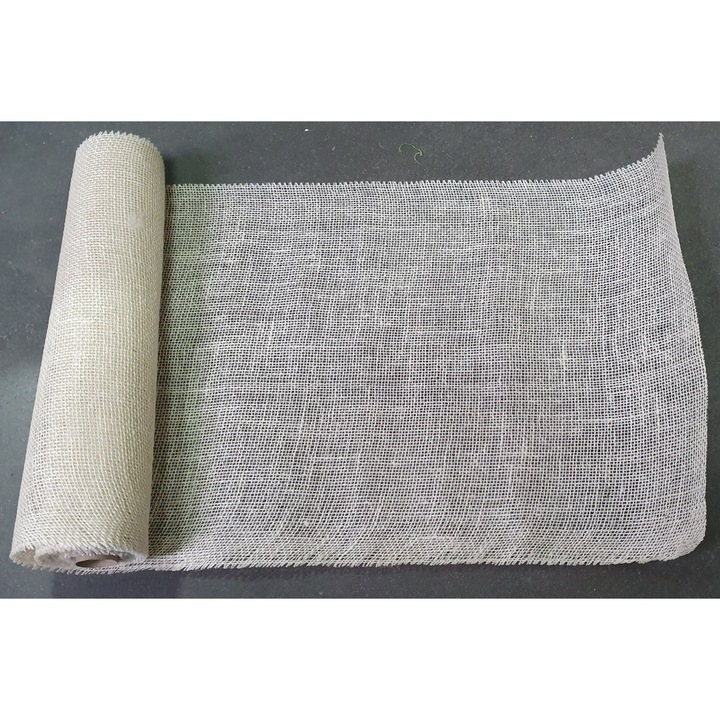 Material textil, WK, juta naturala, 50x5m, alb
