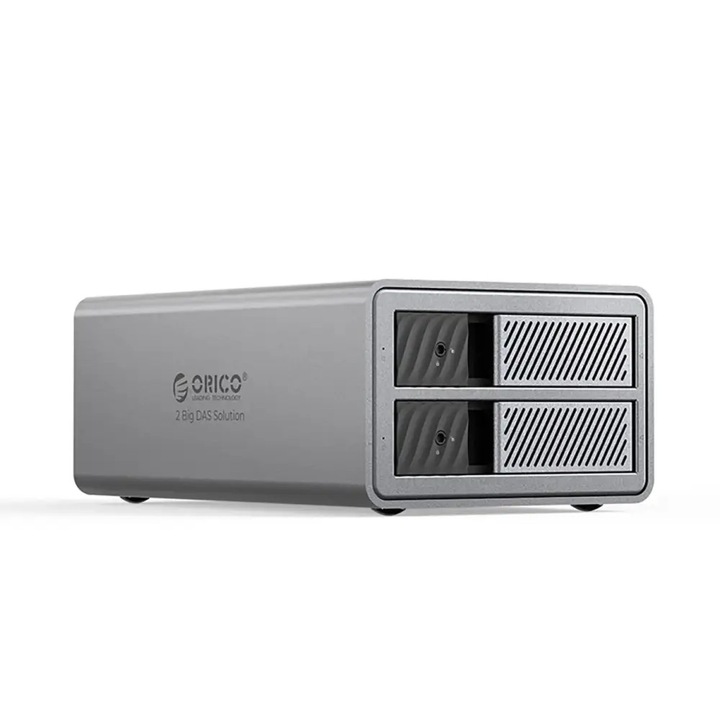 Rack Disk Orico 9828RU3, 2 Big DAS Solution, 2x 2,5"/3,5" SATA HDD/SSD, 5Gbps, gri, 233,3x143x90mm
