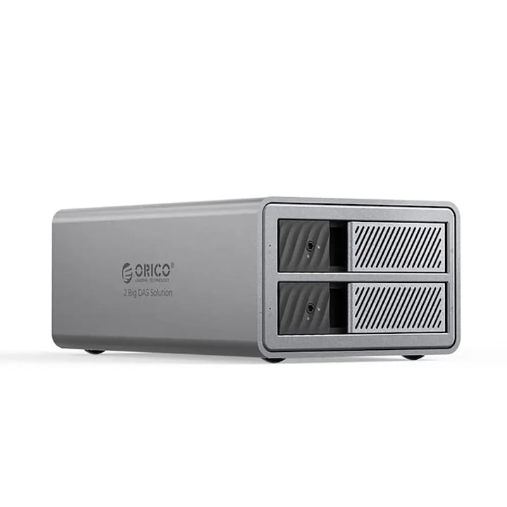 Rack Disk Orico 9828RU3, 2 Big DAS Solution, 2x 2,5"/3,5" SATA HDD/SSD, 5Gbps, gri, 233,3x143x90mm