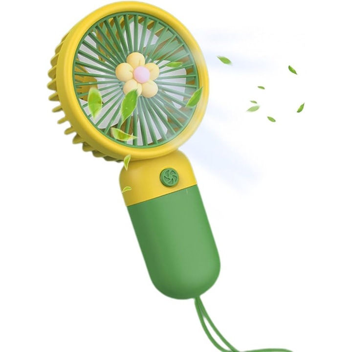 Мини вентилатор Digital One SP01094, преносим вентилатор, с акумулаторна батерия, ръчен вентилатор