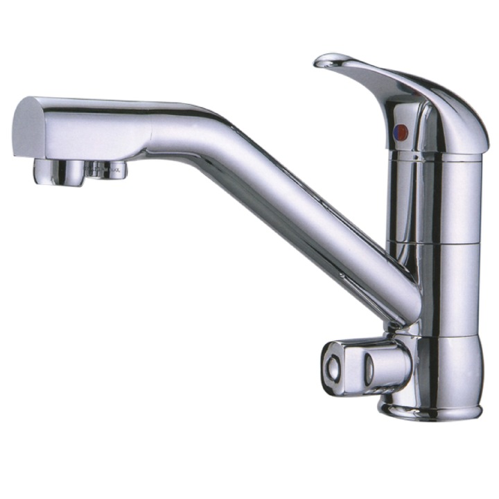 Трипътен смесител за кухня Osmofilter Classic, Филтрирана/топла/студена, Хром