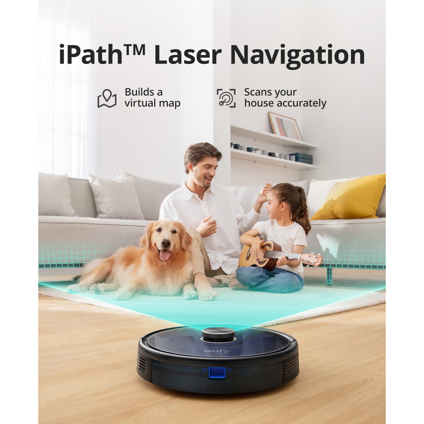 Aspirator Anker Eufy RoboVac L35 WiFi Mop, 3.200Pa, iPath Laser Navigation, Rezervor de apa de 200 ml, Control vocal, Negru