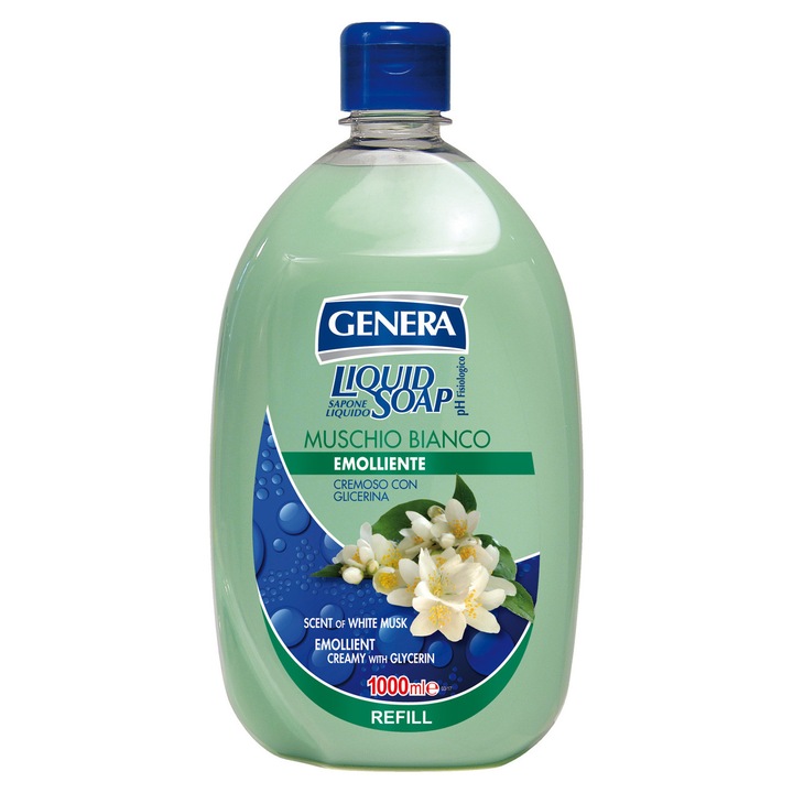 Течен сапун Genera, Бял мускус, Резерва 1л