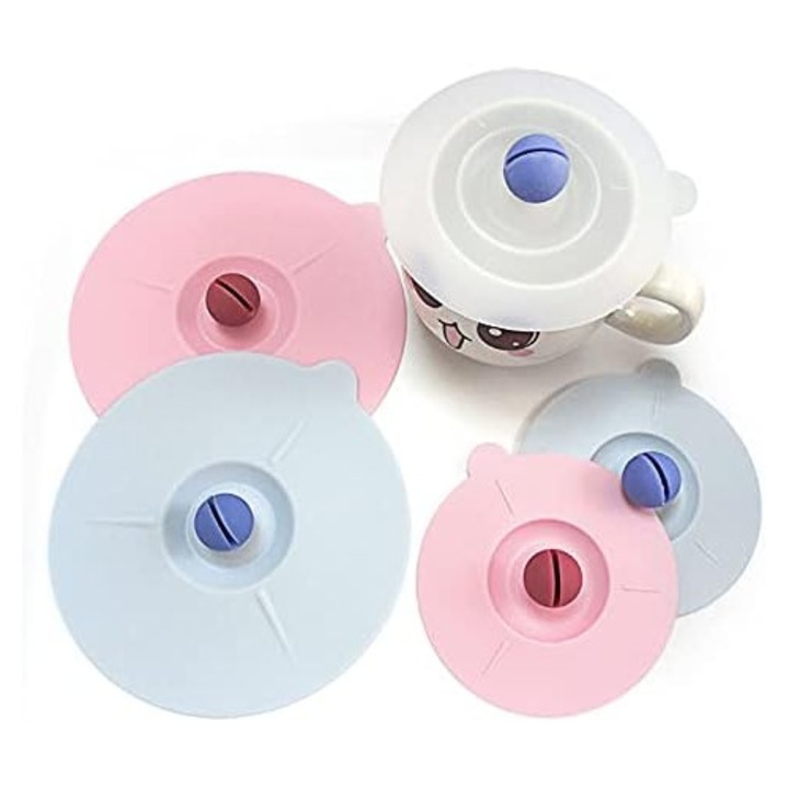 Set 3 Capace din Silicon pentru Cani, Enforose, Rezistenta la Temperatura Ridicata