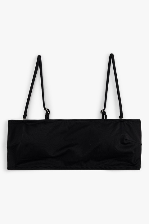 KOTON, Sutien de baie bandeau cu bretele detasabile, Negru, L