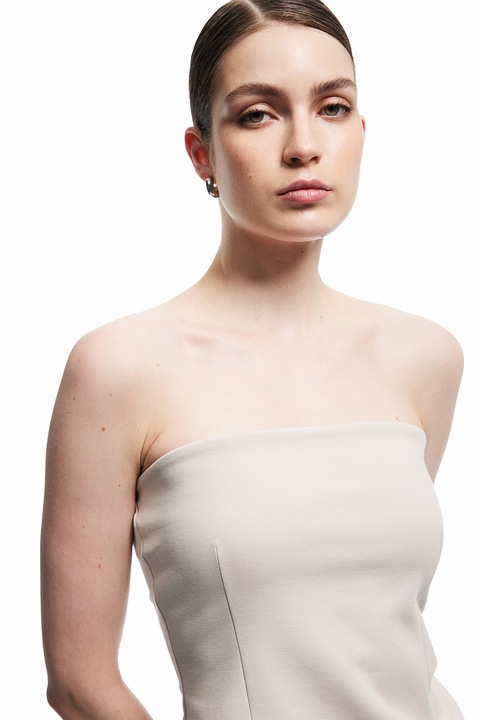 KOTON, Top uni fara bretele, Maro nisip, XL