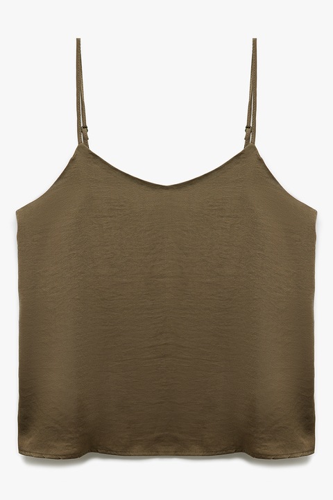 KOTON, Top cu bretele ajustabile, Verde masliniu