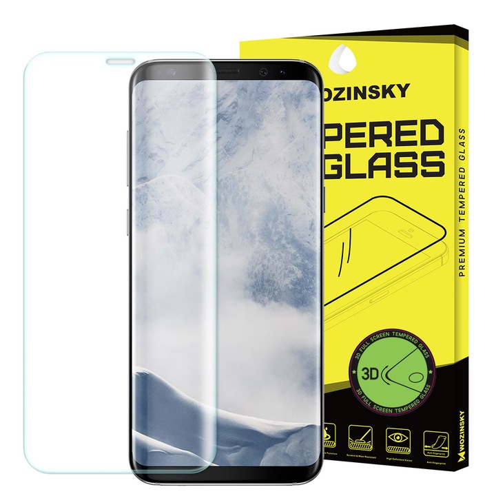 Защитно фолио Wozinsky от Tempered Glass 3D Full Cover за Samsung S8, Прозрачен