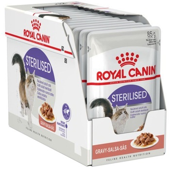 Hrana umeda pentru pisici Royal Canin, Sterilised, in sos, 12x85g Hrana umeda pentru pisici Royal Canin, Sterilised, in sos, 12x85g