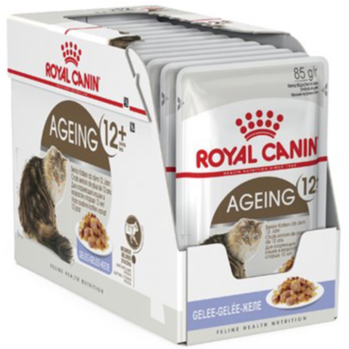 Hrana umeda pentru pisici Royal Canin, Ageing + 12, in sos, 12x85g