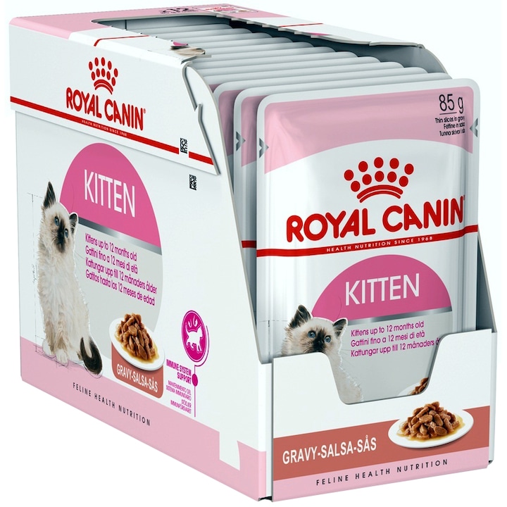 Мокра храна за котки Royal Canin, Kitten Instinctive, В сос, 12 бр x 85 гр