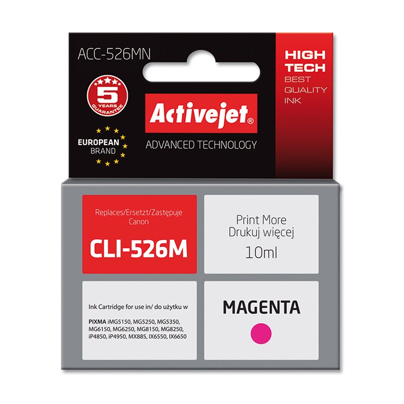 Cartus de cerneala Activejet ACC-526MN compatibil cu imprimantele Canon