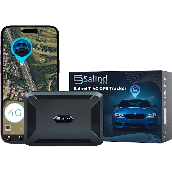 Dispozitiv localizator GPS Excitat®, 4G, Portabil, Magnetic, urmarire timp real, baterie 70 zile, Alerte Multiple Anti-Furt, Suport card SIM, rezistent la apa, 255g, Negru