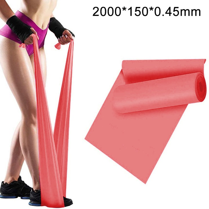 Banda de rezistenta ZYBLSSBB LSM2XH17928-220101-1, TPE, 2000 x 150 x 0.45 mm, roz