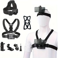 Kit Accesorii Telefon 7 Piese – Suport Piept pentru Filmare Hands-Free, Compatibil cu iPhone/GoPro/Osmo Action, Ideal pentru VLOG, Pescuit, Ciclism, Camera Corp, accesorii pentru camera sportiva