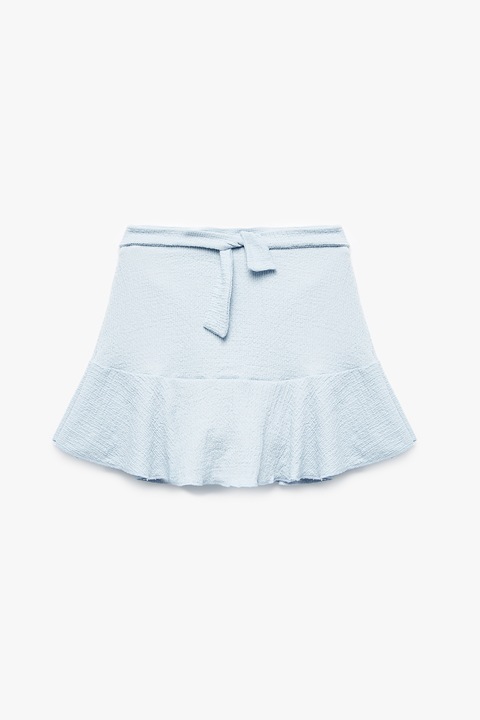 KOTON, Fusta scurta plisata, Albastru glaciar