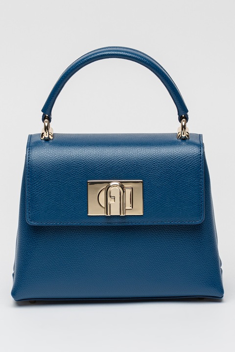 Furla, Geanta crossbody din piele 1927, Albastru royal, Albastru