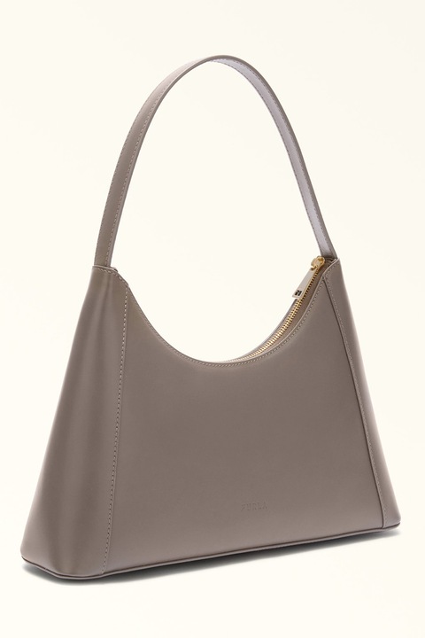 Furla, Geanta de piele cu bareta lunga de umar Diamante, Grej