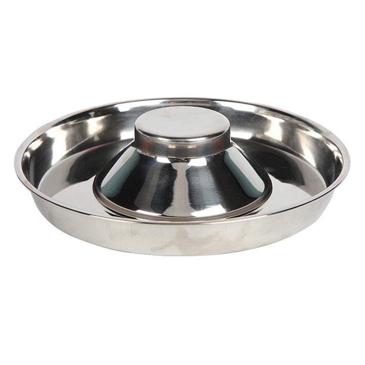 Boluri din otel inoxidabil pentru catei, animale de companie, hranire cu hrana si apa, boluri pentru intarcare, farfurii, hranitor, 30 cm