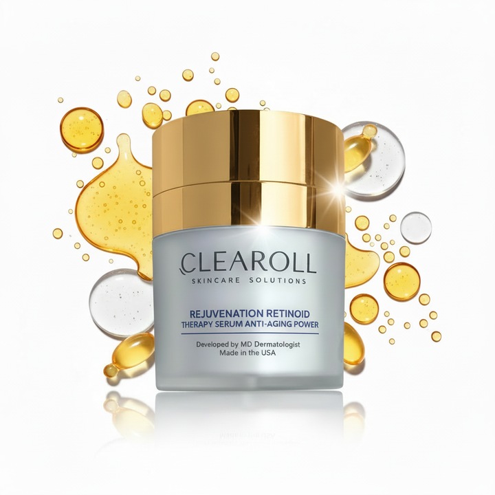 Ser anti-imbatranire cu retinoid Clearoll®, crema de zi, reduce aspectul liniilor fine si ridurilor, imbunatateste textura si tonusul fetei, non-comedogen, 28.5g