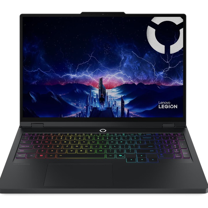 Лаптоп Lenovo Legion Pro 5 16IAX10 с Intel Core Ultra 9 275HX (2.7/5.4GHz, 36M), 32 GB, 2 x 1 TB SSD, NVIDIA RTX 5070 8GB GDDR7 DLSS 4, Windows 11 Home, Черен