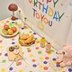 Carmdering Happy Birthday műanyag asztalterítő, többszínű, 137x274cm, 3 darabos szett