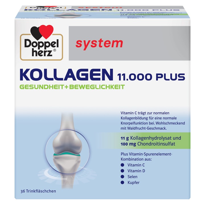 Colagen Doppelherz System Kollagen 11.000 Plus, 36 flacoane buvabile