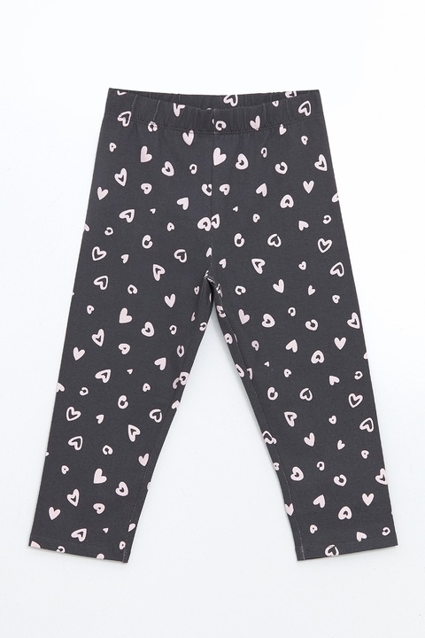 LC WAIKIKI, Colanti cu model inimi, Roz/Gri antracit