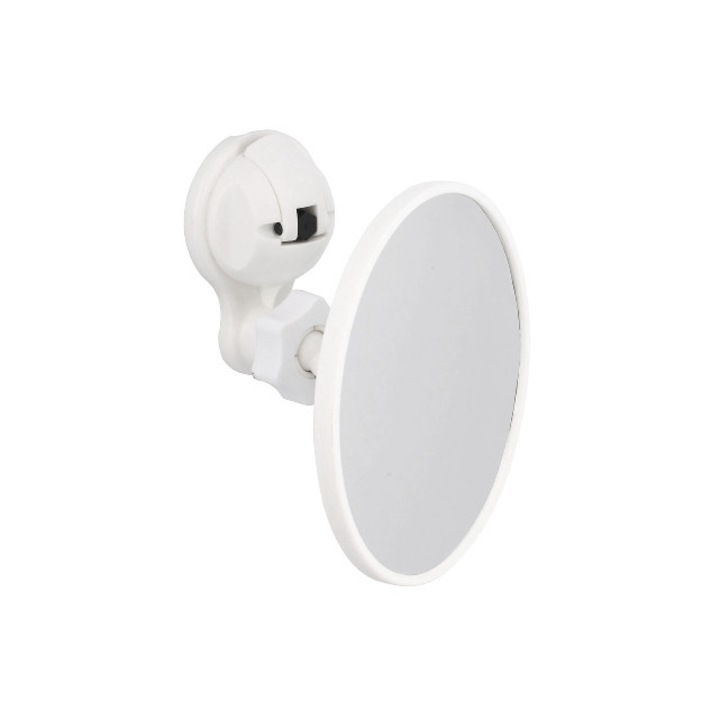 Oglinda pentru baie Diana D36, Feca, prindere cu ventuza, alb, 12x12x7 cm