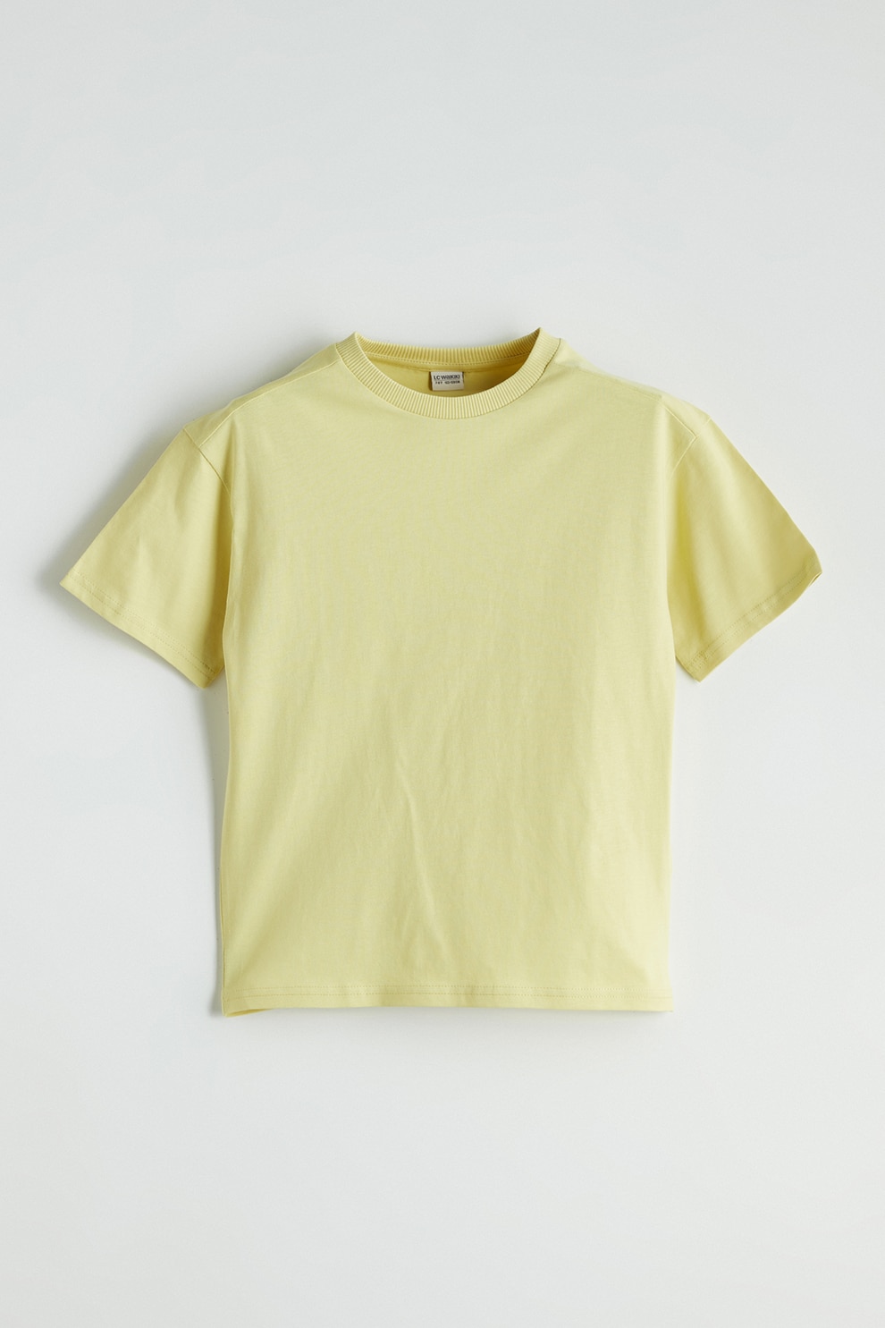 LC WAIKIKI, Tricou din bumbac cu imprimeu si decolteu la