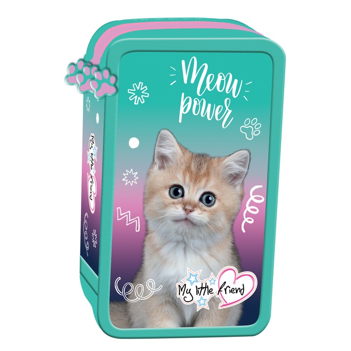 Penar cu 3 Fermoare, Echipat, St.Majewski, Kitty Party PC05, 19x13x7cm