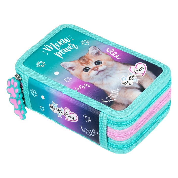 Penar cu 3 Fermoare, Echipat, St.Majewski, Kitty Party PC05, 19x13x7cm