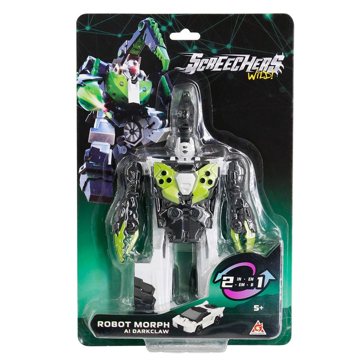 Jucarie robot−transformer Robot Morph Ai Darkclaw, Screechers Wild! S5