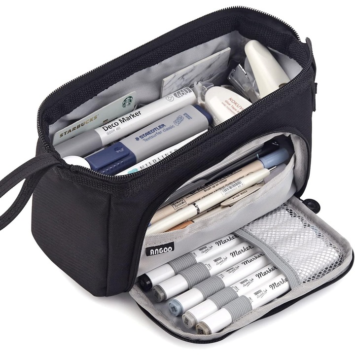 Penar mare capacitate, negru, 23x10x5cm, portabil, multifunctional