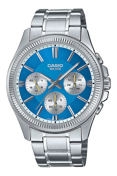 Casio, Ceas quartz din otel inoxidabil, Argintiu