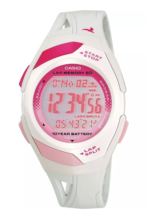 Casio, Digitális karóra gumiszíjjal, Törtfehér