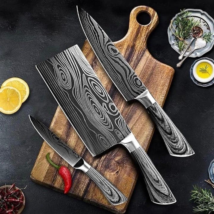 Set Cutite de Bucatarie, 6 piese, Inox, Super calitate