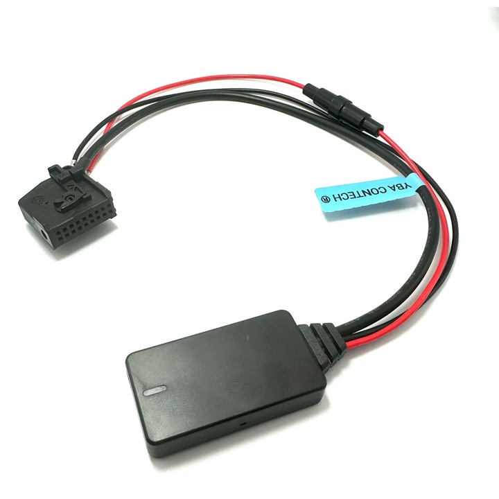 Bluetooth AUX IN zenelejátszó adapter 18 tűs Mercedes-Benz (W208, W209, W210) modellekhez – 1999–2006, 12V DC, fekete