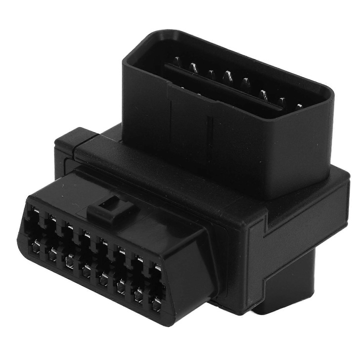 Adaptor OBD2 16 pini, splitter 1 la 2, design compact, ABS, pentru diagnosticare