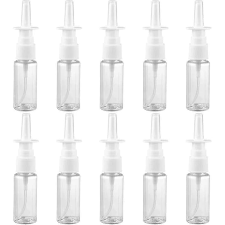 Átlátszó hordozható 5ml-es orrspray flakon 20 darabos készlet