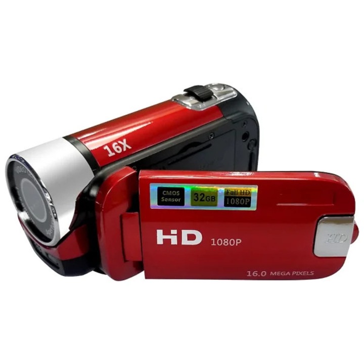 Digitális videokamera, 2.7 hüvelykes LCD, Full HD 1080P felbontás, 16x digitális zoom, LED fény, újratölthető akkumulátor