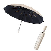 Umbrela de mana soare, umbrela rabatabila, Umbrela de calatorie rezistenta la vant, umbrele automate pentru ploaie, umbrele portabile si compacte pentru rucsac, UV puternic pentru protectie, umbrela de soare mica pliabila pentru masina, mers pe jos。 bej