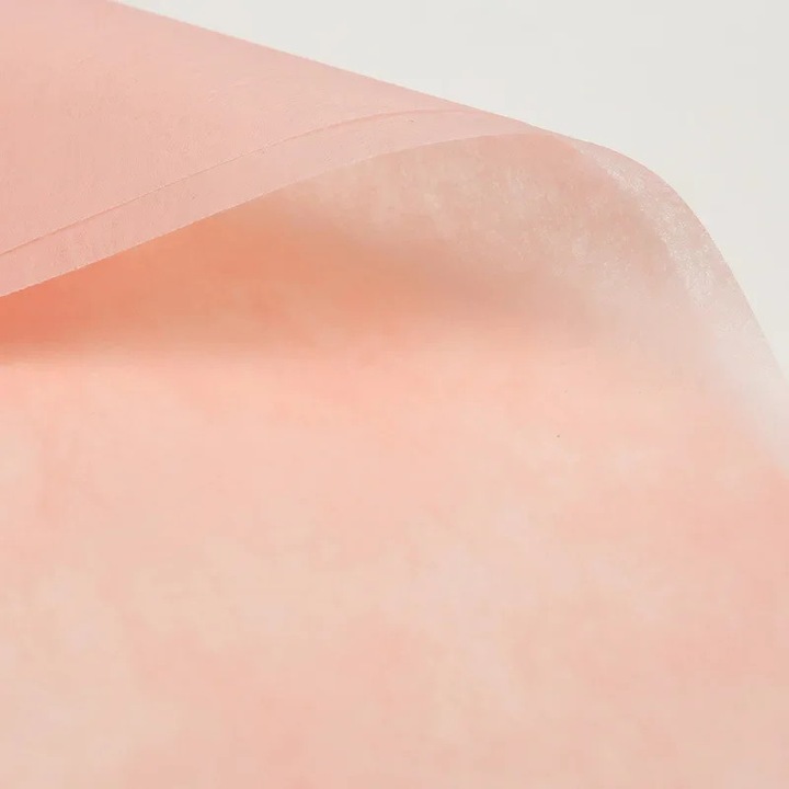 Set 38 hartii pentru ambalaj flori, 50x70 cm, semitransparente, roz piersica