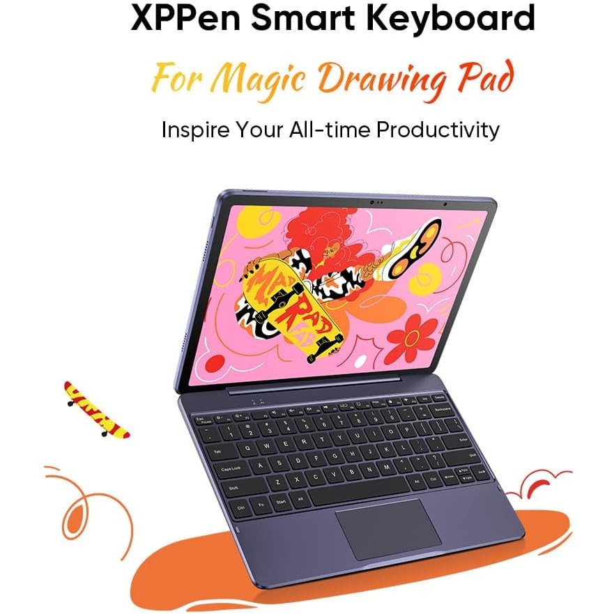 Pachet Tableta XP-Pen Magic Drawing Pad 12" Display 2K FHD, Stylus X3 Pro, 16K Nivele Presiune, Rezolutie 2160x1440, Android, 8GB RAM + 256GB, Wi-Fi, Include husa silicon si tastatura XP-PEN