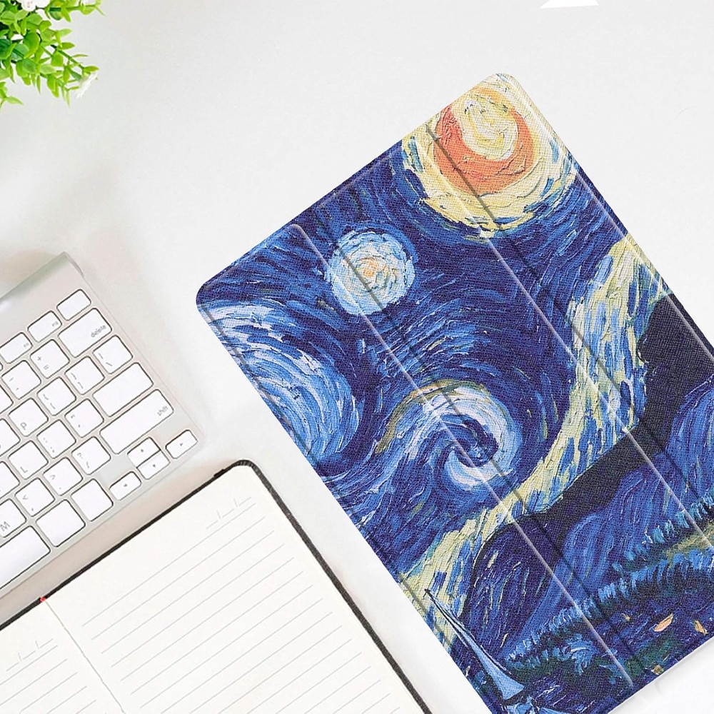 Husa tableta din piele pentru Huawei MatePad 11.5, Protectie Completa, Functie de Stand, Galben/Albastru