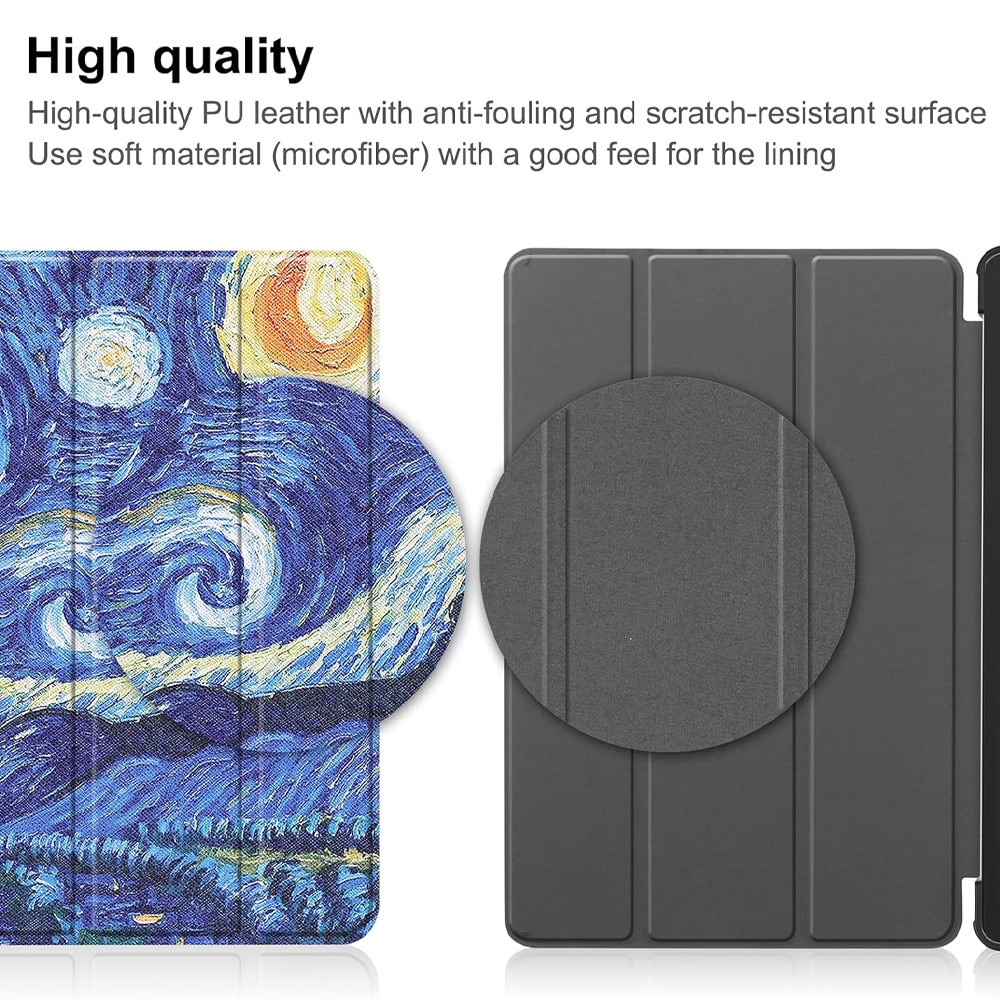 Husa tableta din piele pentru Huawei MatePad 11.5, Protectie Completa, Functie de Stand, Galben/Albastru